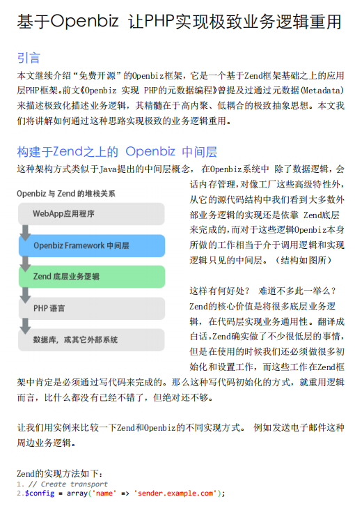 Openbiz让PHP实现极致业务逻辑重用 中文PDF下载_PHP教程插图