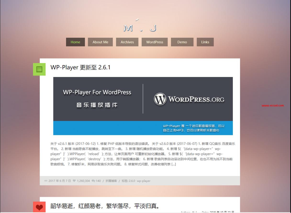 WP博客的Presence主题模板插图